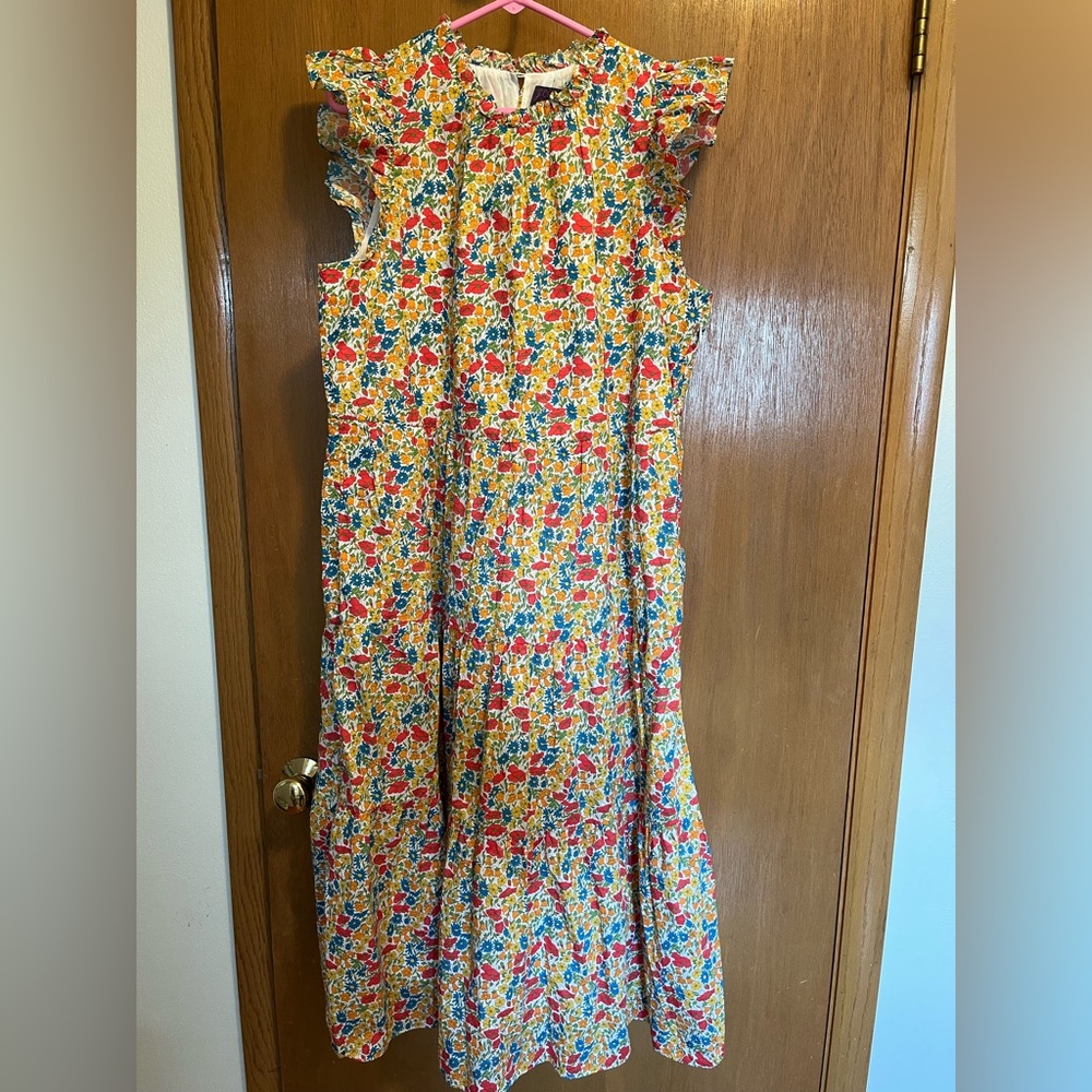 J. Crew Dress in Liberty Poppy and Daisy